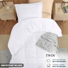 Duvet Covers SetsUtopia Bedding - Funda de edredón tamaño Individual 2 Piezas con Cierre de Cierre 1 Funda de edredón de 68 x 90 Pulgadas y 1 Funda de Almohada de 20 x 26 Pulgadas Blanco edredón no IncluidoDuvet Covers Sets - blanco - Ver 2