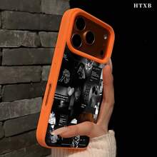 Butterfly English word for Man woman patterned Simulated leather anti slip and anti fall TPU phone case, Designed to Fit for  models 17, 16, 15, 14, 13, 12, 11, X, XS, And others. Christmas and Thanksgiving gifts for friends and family., - オレンジ - チェックする 7
