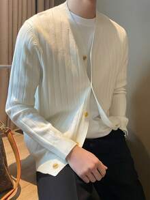 Men Cardigans - Black - View 10