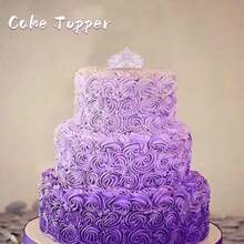 CIEHER Purple Small Crown For FFgirls Cake Topper Mini Crown FFgirls Princess Tiara Birthday Crown Purple Cake Toppers Flower Decorations{Inchcolor_nameinch:InchPurpleinch} - Purple - 查看 8