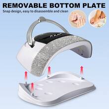 UV LED美甲灯C8 Plus，57颗智能感应灯珠，4种定时设置，沙龙级美甲固化灯，家用，圣诞节和情人节礼物 - 美規A型插(110-127V) - 查看 7