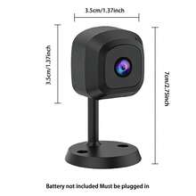 1个装升级版安全摄像头，1080P迷你保姆摄像头，带夜视功能，WiFi室内摄像头，超长续航，移动侦测，远程查看，无线安防摄像头