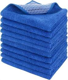 Microfiber Dish Cloth For Washing Dishes, 2025  Kitchen Cleaning Cloths, 5 Color Assorted 12Inchx12Inch 10 Pack - Dark Blue - View 9