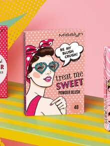 Misslyn Treat Me Blush Powder, Silky Smooth Matte Or Shimmer Finish, Built-In Mirror, Natural Matte Glow, Long-Lasting Color, Lightweight & Blendable, Blush Powder, Y2K Makeup, Suitable For Party, Beach, Travel, Vacation, Camping, Outdoor Activities, Rose Fashionista New Year Makeup, Best Travel & Holiday Makeup - 48 BE MY BLUSH CRUSH! - View 7