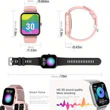 SGDDFIT Reloj Inteligente para Mujeres y Hombres, Reloj Deportivo de 4.65 cm con Función de Llamadas, Monitor de Sueño Compatible con Android e  - Smartwatch Multifuncional con Correa de Acero y 2 Bandas de Silicona, Múltiples Modos Deportivos, Responde Llamadas, Compañero de Entrenamiento, Diseño Premium, Pantalla Táctil, Monitoreo de Salud, Estilo Activo, Ligero y Elegante, Ideal para Usuarios Tecnológicos - Rosa - Übersicht 2
