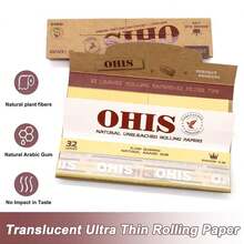 Confezione da 24 di OHIS Cartine per rollare di alta qualità ((1 confezione include 32 fogli di tabacco e 32 filtri) - Cartine per arrotolare a mano in pura cellulosa di legno, combustione lenta, ideali come regalo per la Festa della Mamma, della Festa del Papà, San Valentino, Natale e altre occasioni