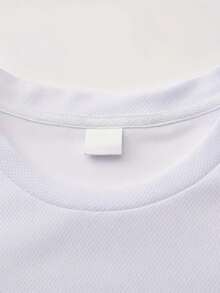 Camiseta de manga corta para hombre, estilo clásico, moda urbana, casual y moderna, con estampado de patrón de diamantes de cristal brillante, adecuada para uso diario casual y combinaciones de estilo urbano. - Blanco - Ver 5