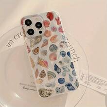 1 Funda de Teléfono Transparente IMD Suave con Patrón de Concha Colorida, Impermeable, Antihuellas y Antirrayas, Compatible con iPhone 16/16 Plus/16 Pro/16 Pro Max/15/15 Plus/15 Pro/15 Pro Max/14/14 Plus/14 Pro/14 Pro Max/13/13 Pro/13 Pro Max/12/12 Pro/12 Pro Max/11/11 Pro Max/11 Pro - Colores mixtos - Ver 7