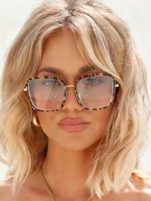 1副简约优雅薄款透明镜片时尚眼镜，韩版 - 無色 - 查看 1