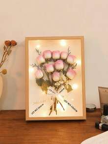 DIY干花相框，可替换A4/8/10/6/16英寸相框，蝴蝶标本展示盒，生日、庆典和婚礼的完美之选 - 多功能家居装饰、礼品和婚礼装饰 | 经典风格相框。（木色）（仅包含空心相框和透明亚克力板，不含干花） - 原木色. - 查看 7