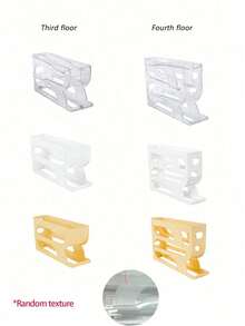 3/4 Layer Transparent And Light Blocking Egg Display Base, Automatic Egg Rack, Elastic And Anti Damage Frame For Refrigerators And Tables, Easy To Clean And Wash, Industrial Food Supply Equipment, Kitchen Organization Side Rack, Egg Storage Box - Multicolor - View 9