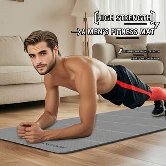 Foldable Non-Slip Thick Yoga Mat, Spacious Fitness Mat For Home Use, Quiet & Thick, Space-Saving