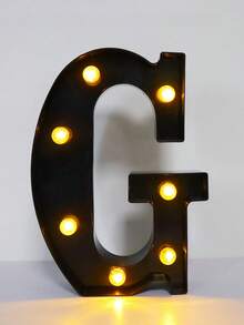 1pc 21.8cm/8.58in Holiday Party Lighting, Christmas Decor Light, Outdoor LED Light, Digits 0-9, Letters A-Z, Christmas Decor Digit Light, Holiday Accessories, Wedding Birthday Party Supplies, Room Scene Decor - Black - View 23