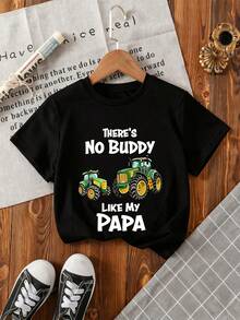 Áo thun nam cổ tròn tay ngắn in khẩu hiệu thường ngày - màu đen - Xem 3