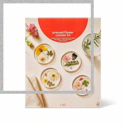 Pressed Flower Resin Coaster DIY Kit With Dried Flowers For Home Decor Craft Art Project