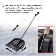 Łopata do śniegu D-Grip – wydajne narzędzie do usuwania śniegu do użytku domowego zimą - Czarne - Zobacz 3