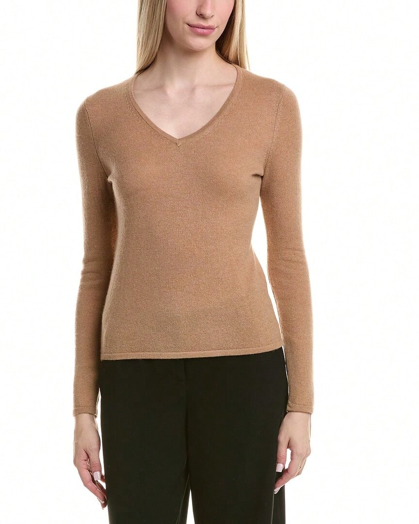 Bruno Magli Classic V-Neck Wool & Cashmere-Blend Sweater - màu nâu - Xem 1