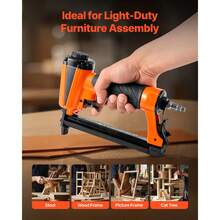 Pneumatic Staple Gun, 21 Gauge Pneumatic Upholstery Stapler For 80 Series 1/2-Inch Crown 1/4"-5/8" Length Staples, 70-110 PSI Air Staple Gun For Woodworking, Upholstering, Crafts, DIY Projects - 21GA 80 Series Regular Nailer, 1/2 Inches - View 6