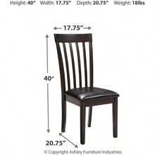Hammis Rake Back Dining Room Chair, Set Of 2, Dark Brown - Default - View 4