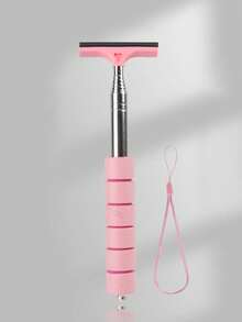 1pc Stainless Steel Retractable Car Rearview Mirror Wiper Blade, Car Window Glass Scraper, Defogging Cleaning Tool - Multicolor - View 12