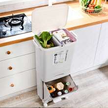 Cubo de basura de cocina - Blanco - Ver 2