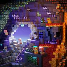 48/100/200/300片磁性积木，0.78英寸，磁性采矿世界熔岩洞穴区域积木玩具套装，STEM教育感官玩具，3岁以上男孩女孩的最佳圣诞节、万圣节、生日礼物 - 彩色 - 查看 4