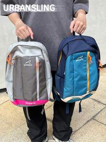 Men's Lightweight Dual Color Travel Backpack Spacious Multi-Functional Design With Pockets For Hiking, Camping, Cycling, And Casual Outings Perfect Unisex Gift For Students And Family Adventures