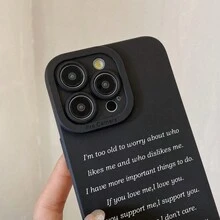 English Motto Phone Cases, Suitable For Apple  16, 15, 14, 13, 12, 11 XS, XR, X, 8, 7 Mini, Plus, Pro Max, SE Series Phone Cases, Perfect For Holiday Gifts, Birthdays, For Girlfriends, Boyfriends, Friends, Or Yourself.,Suitable For  17 Air - 黑色 - 查看 7