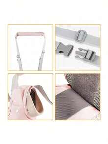 Four Seasons Portable Breathable Baby Walker, Baby Learning Walking Harness, With Waist Protection And Anti-Pull Rope - Dusty Pink - View 5