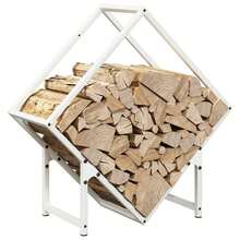 Firewood Rack White 60x25x60 Cm Cold-Rolled Steel - White - View 4
