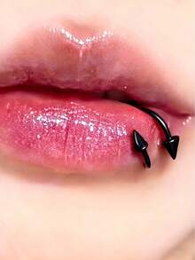 Punk Spike Spiral Lip Rings Stainless Steel 16G S Shape Lip Piercing Rivet Labret Piercing Jewelry Cartilage Earrings Helix Piercing Lower Labret Studs Eyebrow Piercing Jewelry 8mm - Multicolor - View 4