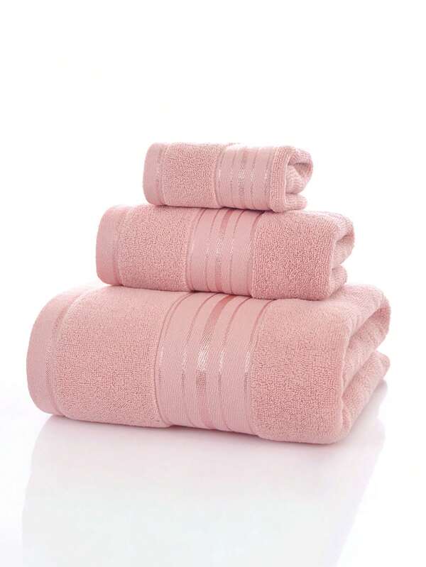 3/1pc Set (Pink) Premium 100% Cotton Double-Sides Terry Plush Soft Bath Towels, Face Towels, Square Towels, Multiple Colors And Sizes Available, Wearable Towels, Body Wrap, Household For Couples, Adults, Quick Dry, Water Absorbent, Suitable For Home, Hotel, Bathroom, Party, Swimming Pool, Picnic, All Season Use, Bathroom Decor, Presents, Gifts
