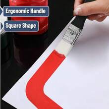 Bates Flat Paddle Paint Brush Set 3 Pack Nylon Bristles Painting Brushes Ergonomic Handle - As Pic - View 5