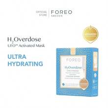 FOREO H2Overdose Advanced Collection 20 UFO-Activated Facial Mask - Hydrating Facial - Beauty &Amp; Personal Care - Hyaluronic Acid &Amp; Vitamin E - For All Skin Types - Dry Skin &Amp; Flaky Skin - 6 Pcs In Pack - trắng - Xem 1