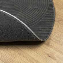 vidaXL Teppich IZA Kurzflor Skandi-Stil Anthrazit Ø 80 Cm - Grigio - Visualizzare 5