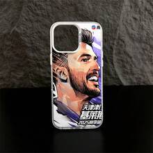 Logotipo de estrella de fútbol de anime, adecuado para iPhone 16 Pro Max, 16 Pro, 16 Plus, 15 Pro Max, 15 Pro, 15 Plus, 15, 14 Pro Max, 14 Pro, 14, 13 Pro Max, 13 Pro, 13, 12 Pro Max, 12 Pro, 12, 11 Pro Max, 11 Pro, 8, X, XR, XS, XS MAX. Marco de metal electrochapado en plata, tratamiento mate anti-huellas, protección de lente engrosada, funda trasera dura de borde suave, diseño elegante de color plata a prueba de golpes y caídas. - Mezcla de colores - Ver 5