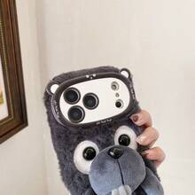 Funda de teléfono de peluche de chihuahua de dibujos animados, nueva temporada de invierno 2025, compatible con Apple 11 12 13 14 15 16 17 Air Pro Max, Galaxy S23 S24 S25 Plus Ultra, A14 A15 A16 A17 A05S A35 A26 A36 A56 A54 A55 A56 4G/5G, cubierta protectora suave de TPU a prueba de golpes - Gris - Ver 7