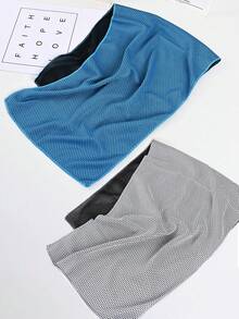 清凉运动毛巾 户外健身跑步毛巾 透气速干吸汗冷毛巾 颈部和面部冷毛巾 柔软透气 男女通用 适用于高尔夫、瑜伽、运动、健身房锻炼、露营等多种活动 健身必备清凉工具