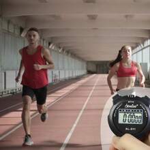 Cronômetro Digital, Cronômetro de Duas Fileiras, Equipamento de Treinamento Profissional de Árbitro Fitness, Relógio Eletrônico à Prova d'Água XL-011, Cronômetro Digital de Exibição Esportes Fitness Corrida Atletismo Treinamento, Adequado para Futebol, Basquete, Corrida, Natação, Fitness e Mais, Presente de Volta às Aulas, Presentes para Amigos, Presentes para Colegas, Presentes para Viajantes, Presentes para Escritório Doméstico.[Random Logo] - Preto - Visão 4