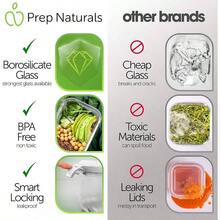 Glass Meal Containers 5 Pack, 36 Ounce - Glass Food Storage Containers with Lids - Food Containers Food Containers Glass Storage Containers with Lids Glass Lunch Containers - Paquete de 8 - 36 oz - Ver 4