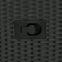 vidaXL 2 Stück Verstellbare Gartensessel Mit Kissen, Schwarz Polyrattan - Black - View 9