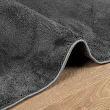 vidaXL Teppich OVIEDO Kurzflor Anthrazit 120x120 Cm - Grau - Übersicht 6
