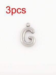3pcs/Set Stainless Steel A-Z Letter Pendant, Suitable For DIY Jewelry Making, Handcraft, 18K Gold Plated, 26 Alphabet Letters, Initial Jewelry - 3 Letters - View 29