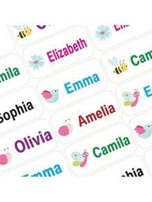 60pcs Customizable Name Labels, Suitable For School Supplies, Lunch Boxes, Books, Water Bottles, Toothbrushes, Etc. Not Waterproof/Splash-Proof, Non-Waterproof Labels - 4.4 X 1.2 Cm, 1 Set Of 96 Stickers, Children's Art Activities