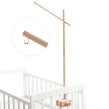 Soporte rectangular de madera para campana de cuna, accesorio de cuna de bebé de fácil instalación, gancho para campana de cama, soporte universal para habitación de bebé, barra para colgar mosquitera, accesorio de cuna para bebé recién nacido, soporte ajustable para campana de cama, regalo de Navidad, Halloween, cumpleaños, utilería para fotografía - Multicolor - Ver 2