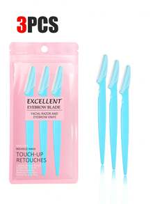 30pcs Exquisite Bagged Men's And Women's Facial Razors, Eyebrow Trimmers And Facial Hair Removers, Facial Hair Removal, Men's And Women's Facial Razors, Hair Trimming Tools, With Precision Sleeves, Hair Removers, Eyebrow Trimmers, Easy To Carry For Travel 1/3/6/12/24pcs (Pink)