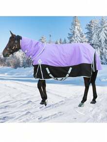 Mantas de salida impermeables para caballos, manta de invierno impermeable para caballos, relleno de algodón cálido de 400g, manta de salida premium de 1600D, manta impermeable de peso medio