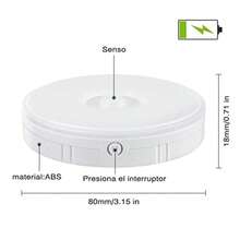 Step LightsLuces con Sensor de Movimiento DEKITA Luz Nocturna LED Recargable por USB Con Imán Ideal para Escaleras Sala Closet Estudio Cocina 3Pcs/ BlancoStep Lights - blanco - Ver 6