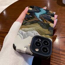 Una funda de teléfono simple y personalizada con pintura al óleo de montaña, que ofrece protección de lente, resistencia a golpes y caídas, resistencia a la suciedad, durabilidad y compatibilidad con XR/X/XS/XS Max.|11/11 Pro/11 Pro Máx|12/12 Pro/12 Pro Máx| 13/13 Pro/13 Pro Max.| 14/14 Pro/14 Plus/14 Pro Máx.| 15/15 Pro Max/15 Pro/15 Plus| 16/16 Pro/16 Pro Max/16 Plus| 17/17 Pro/17 Pro Max/17 Air Esperando modelos de .Funda de teléfono a la moda y creativa - Negro 449 - Ver 6