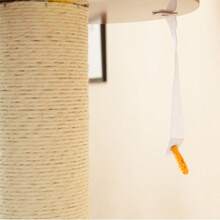 XXL Cat Tree With Trunk 135cm - Stable Climbing Tree, 3-Level Platform, 1 Cat House, 12cm Thick Trunk, Removable Cushion And Rock, Waterproof And Weatherproof - White - View 9